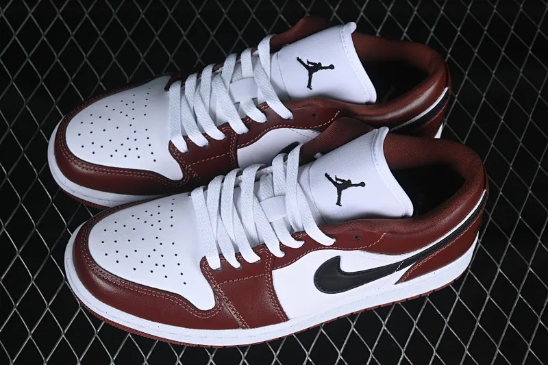All categories Air Jordan Jordan series basketball shoes Air Jordan 1 Low G version pure original Air Jordan 1 Low AJ1 Joe 1 white wine red low-top cultural casual sneakers HF3148-102